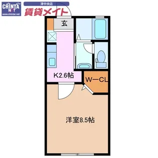 メゾンアズール【1階】の間取り