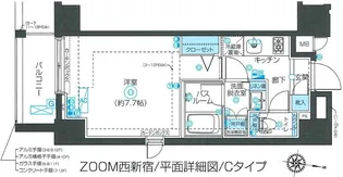 ZOOM西新宿【8階】の間取り