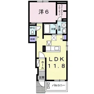 ブルースカイ【1階】の間取り
