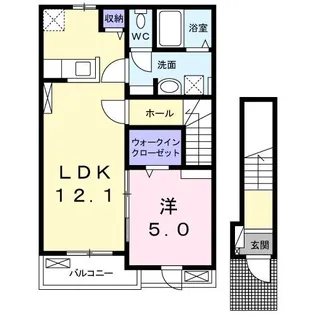 シャンドゥ フルールVII【2階】の間取り