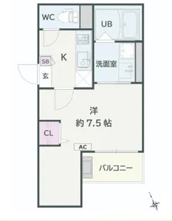 JACK KAMIMIZOI【2階】の間取り