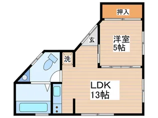 三鷹さくら通り044ビル【2階】の間取り