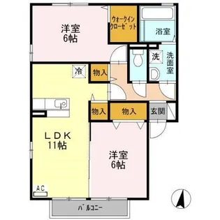 ロイヤルレジデンスA【1階】の間取り