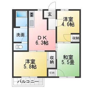青空パレス【1階】の間取り