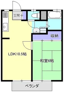 パナハイツ内出山A【2階】の間取り