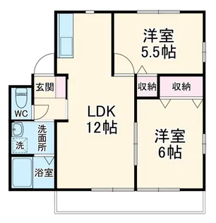 フォンターナA【2階】の間取り