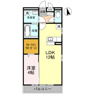 パークサイド渋川【2階】の間取り