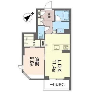 コンティキュール熊之堂【3階】の間取り