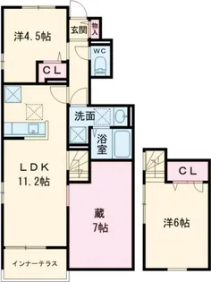La Tiara Fussa【1階】の間取り