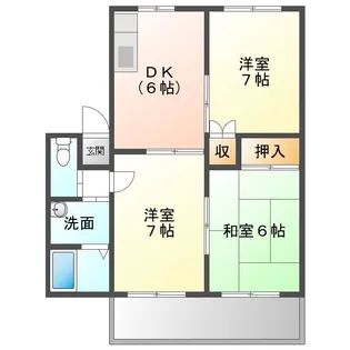 ローズハイム【1階】の間取り