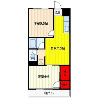 モアナハイツ【3階】の間取り