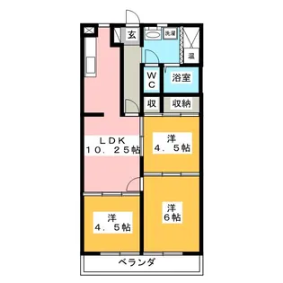 メイゾン新長沢【2階】の間取り