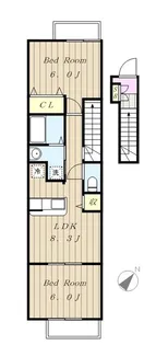サンセール【2階】の間取り