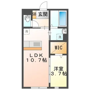 ユアメゾン北浜【1階】の間取り