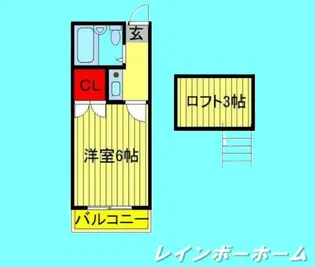 レオパレス豊四季第10【2階】の間取り
