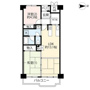 UR光が丘パークタウンゆりの木通り北【5階】の間取り