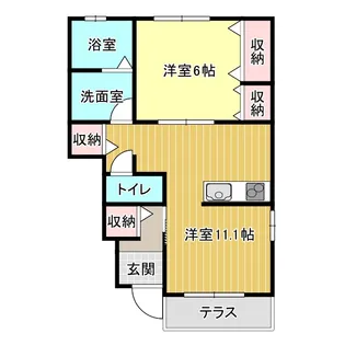 OLIVE COURT KASHIWAMORI【1階】の間取り