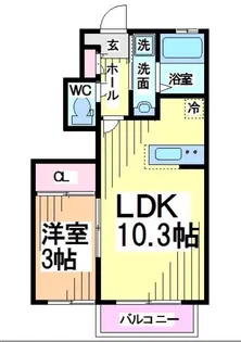 コリネッタ久我山【1階】の間取り