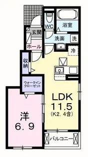 エクセレントヴィラ五番館【1階】の間取り