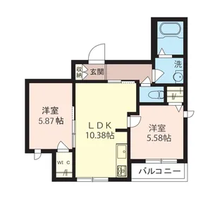 白鷺アパートメント【3階】の間取り