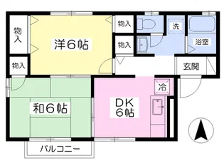 ラフィーネ花巻【2階】の間取り