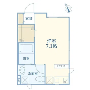カトレコート池尻【1階】の間取り