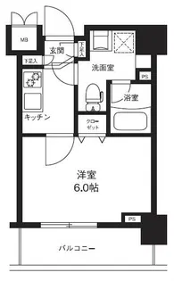 メインステージ横濱ポートサイド【8階】の間取り