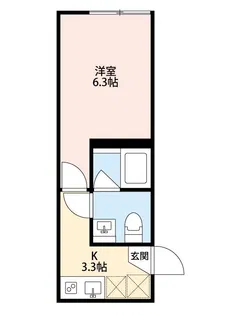 クラージュ北葛西【1階】の間取り