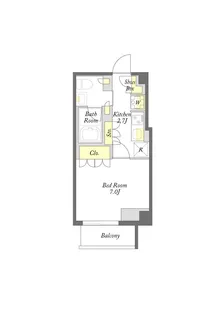 プライムメゾン両国【7階】の間取り