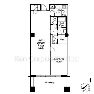 アークヒルズフロントタワーRoP【11階】の間取り