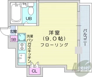 サイレンス医大前【10階】の間取り