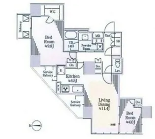 CAVANA+南青山(旧ミレアコート南青山)【3階】の間取り