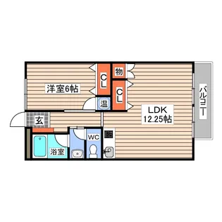 ライオンズマンション広島【4階】の間取り