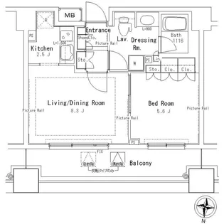 1LDKの間取り画像