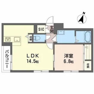 シャーメゾン PLAZA21 102【1階】の間取り