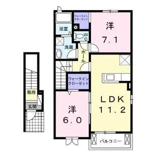 グランドサン菊池【2階】の間取り