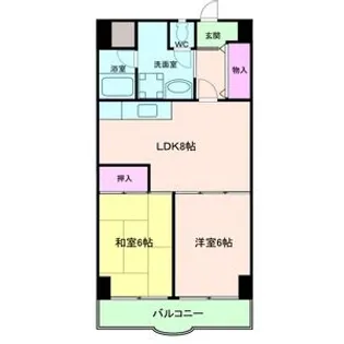大阪府大阪市旭区大宮1【マンション】の間取り