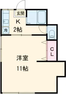 四斗蒔ハイツ【1階】の間取り