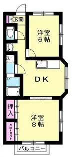 エターナル七本木【3階】の間取り