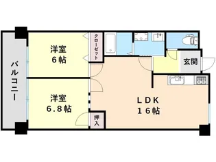 グリーンハイツ足立【4階】の間取り