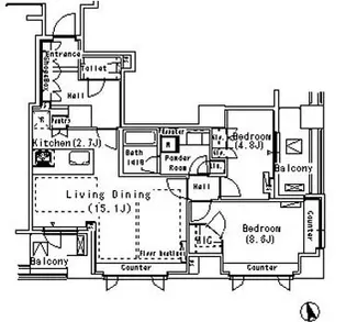 パークアクシス代官山【6階】の間取り