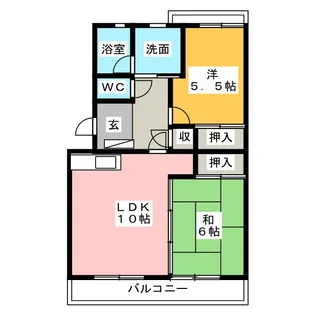 レヂデンスISHII S【1階】の間取り