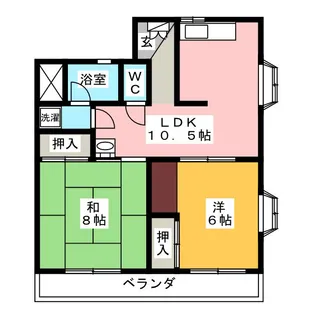 コーポHARU【2階】の間取り