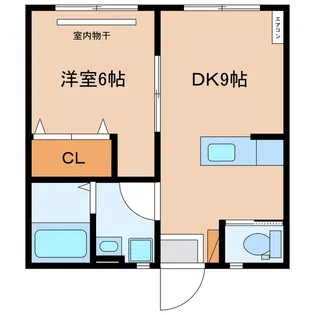 1DKの間取り画像