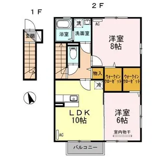 スリー・スター IV号館 A【2階】の間取り