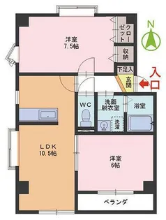 メゾン・ド・クレアシオン【3階】の間取り