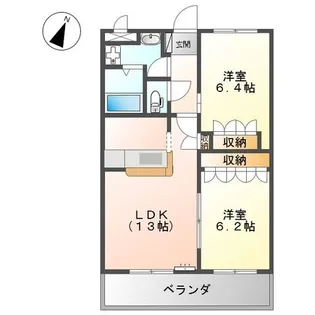 bienvivre楡木【2階】の間取り