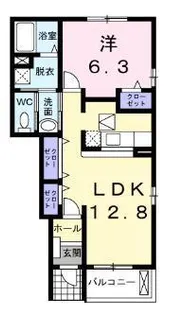 ウェストビュー Fuji【1階】の間取り