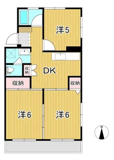 ハイツことぶき【2階】の間取り
