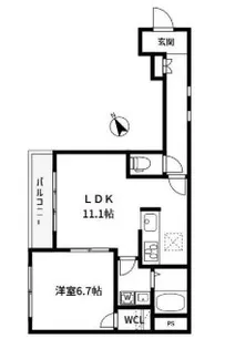 アロハス神楽坂【1階】の間取り